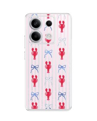 Etui do Xiaomi Redmi Note 13 Pro 5G przeźroczyste, silikonowe Flexi, krab i kokardki