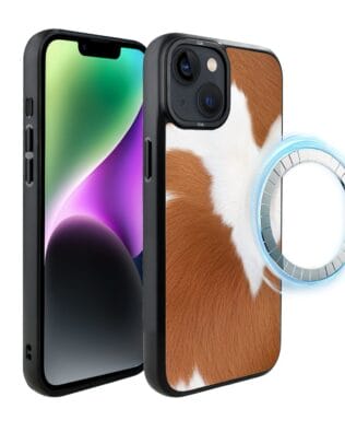 Etui do iPhone 14 IBIZU DropGuard Matt z MagSafe, Zew Natury, Alpejska Krowa