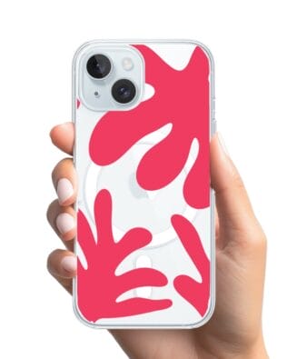 Etui do iPhone 15 z MagSafe przeźroczyste, silikonowe Flexi, rafa