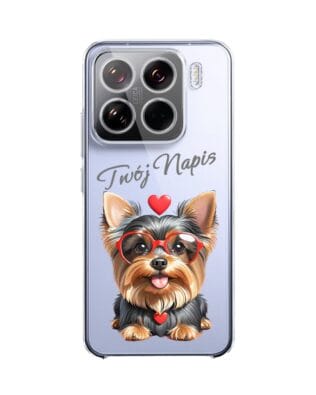 Etui do Xiaomi 15 przeźroczyste, silikonowe Flexi, Puppy Love, pies rasy York