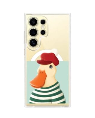 Etui do Samsung Galaxy S24 Ultra z MagSafe przeźroczyste, silikonowe Flexi, kaczuszka
