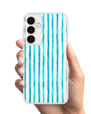 Etui do Samsung Galaxy S23 z MagSafe przeźroczyste, silikonowe Flexi, szept fal