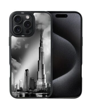 Etui do iPhone 15 Pro Max IBIZU DropGuard Matt z MagSafe, Noir City, Burj Khalifa