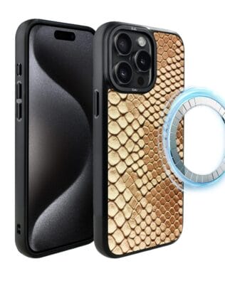 Etui do iPhone 15 Pro Max IBIZU DropGuard Matt z MagSafe, Zew Natury, Wąż