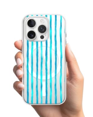 Etui do iPhone 16 Pro Max z MagSafe przeźroczyste, silikonowe Flexi, szept fal