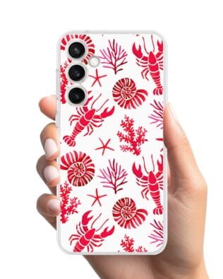 Etui do Samsung Galaxy S23 FE 5G przeźroczyste, silikonowe Flexi, krab, muszle