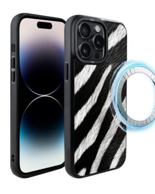 Etui do iPhone 14 Pro Max IBIZU DropGuard Matt z MagSafe, Zew Natury, Zebra