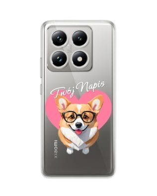 Etui do Xiaomi 14T Pro przeźroczyste, silikonowe Flexi, Puppy Love, pies rasy Corgi