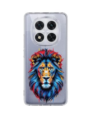Etui do Xiaomi Redmi Note 14 Pro 5G przeźroczyste, silikonowe Flexi, Dzika Mandala, Lew