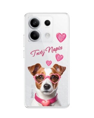 Etui do Xiaomi Redmi Note 13 Pro 5G przeźroczyste, silikonowe Flexi, Puppy Love, pies rasy Jack Russell Terrier