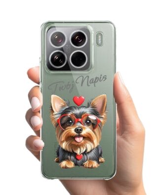 Etui do Xiaomi 15 Pro przeźroczyste, silikonowe Flexi, Puppy Love, pies rasy York