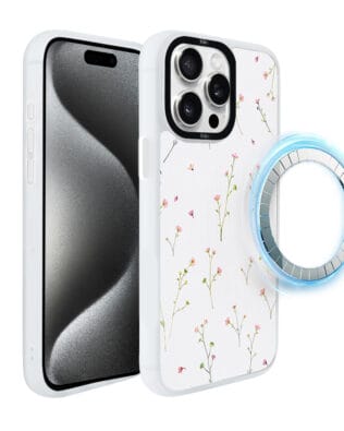 Etui do iPhone 15 Pro IBIZU DropGuard Matt z MagSafe, Pastel Bloom, Polna fantazja