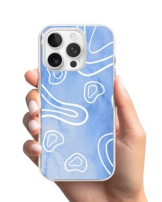 Etui do iPhone 16 Pro Max z MagSafe przeźroczyste, silikonowe Flexi, morski wzór