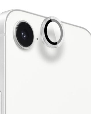 Metalowa osłona obiektywu aparatu ze szkła hartowanego 9H do iPhone 16e, 1 zestaw, srebrne