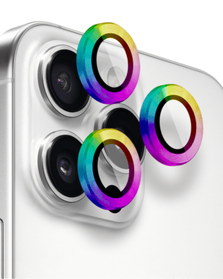 Metalowa osłona obiektywu aparatu ze szkła hartowanego 9H do iPhone 16 Pro Max, 1 zestaw, kameleon