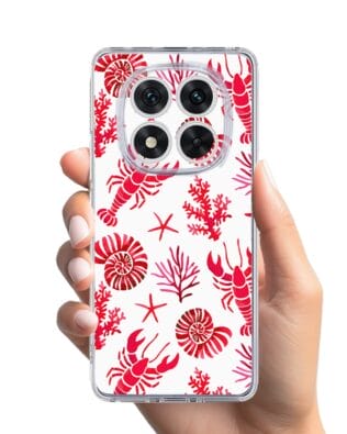 Etui do Xiaomi Redmi Note 14 Pro 5G przeźroczyste, silikonowe Flexi, krab, muszle