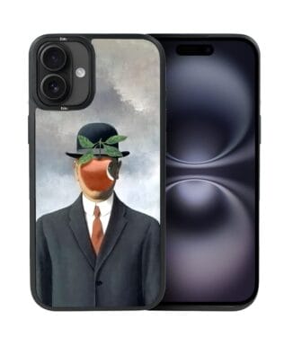 Etui do iPhone 16 IBIZU DropGuard Matt z MagSafe, Rene Magritte, syn człowieczy