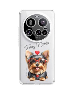 Etui do Xiaomi 15 Ultra przeźroczyste, silikonowe Flexi, Puppy Love, pies rasy York