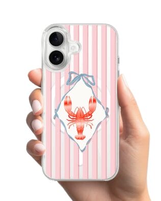 Etui do iPhone 16 Plus z MagSafe przeźroczyste, silikonowe Flexi, Homar
