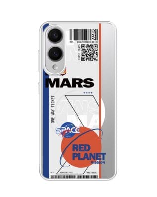 Etui do Samsung Galaxy S25 Edge z MagSafe przeźroczyste, silikonowe Flexi, bilet na Mars