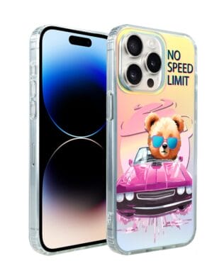 Etui do iPhone 14 Pro IBIZU California Sunset, zmieniające kolor, Pink Car, różowy samochód