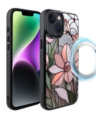 Etui do iPhone 14 Plus IBIZU DropGuard Matt z MagSafe, Barwy Szkła, Różowa magnolia