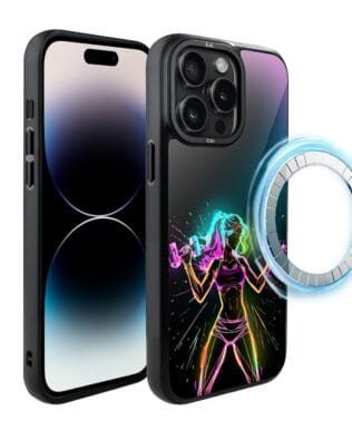 Etui do iPhone 14 Pro Max IBIZU DropGuard Matt z MagSafe, #ElectroMove, Wibracja fitness