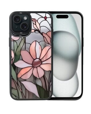 Etui do iPhone 15 IBIZU DropGuard Matt z MagSafe, Barwy Szkła, Różowa magnolia