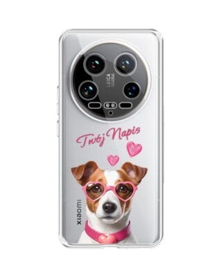 Etui do Xiaomi 14 Ultra przeźroczyste, silikonowe Flexi, Puppy Love, pies rasy Jack Russell Terrier