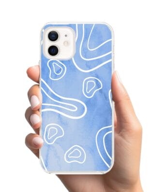 Etui do iPhone 12 Mini przeźroczyste, silikonowe Flexi, morski wzór