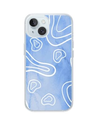 Etui do iPhone 15 przeźroczyste, silikonowe Flexi, morski wzór