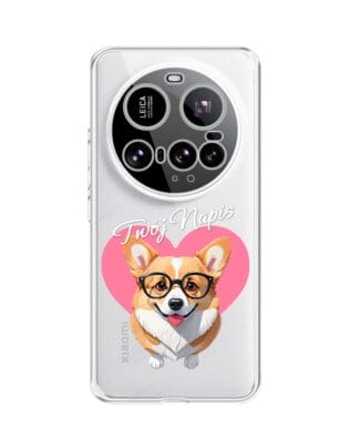 Etui do Xiaomi 15 Ultra przeźroczyste, silikonowe Flexi, Puppy Love, pies rasy Corgi