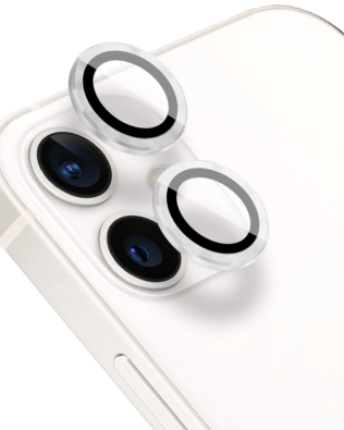 Metalowa osłona obiektywu aparatu ze szkła hartowanego 9H do iPhone 12, 1 zestaw, srebrna