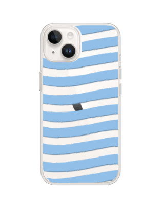 Etui do iPhone 14 Plus przeźroczyste, silikonowe Flexi, fale morskie