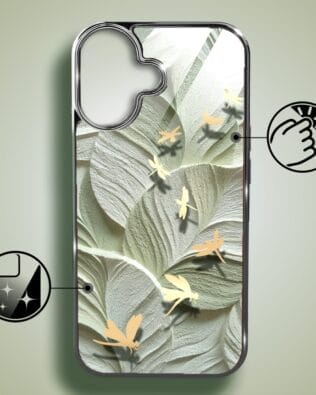 Etui do iPhone 16 Plus IBIZU Elite Glass z MagSafe Kwiaty, Taniec ważek, czarne
