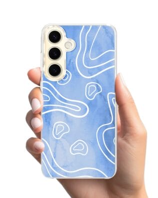 Etui do Samsung Galaxy S24 z MagSafe przeźroczyste, silikonowe Flexi, morski wzór