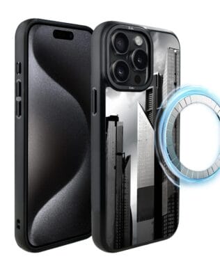 Etui do iPhone 15 Pro Max IBIZU DropGuard Matt z MagSafe, Noir City, Manhattan