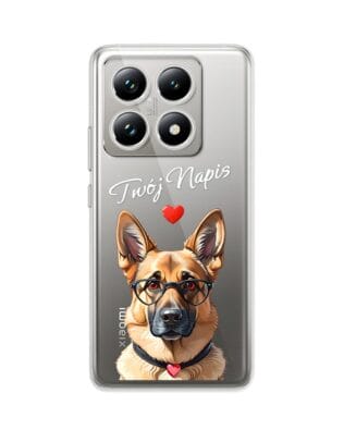Etui do Xiaomi 14T przeźroczyste, silikonowe Flexi, Puppy Love, pies rasy Owczarek Niemiecki