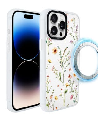 Etui do iPhone 14 Pro IBIZU DropGuard Matt z MagSafe, Pastel Bloom, Letni bukiet