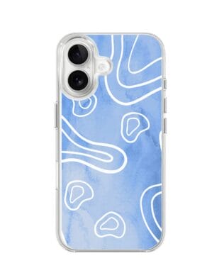 Etui do iPhone 16 z MagSafe przeźroczyste, silikonowe Flexi, morski wzór