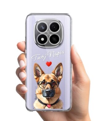 Etui do Xiaomi Redmi Note 14 Pro Plus 5G przeźroczyste, silikonowe Flexi, Puppy Love, pies rasy Owczarek Niemiecki