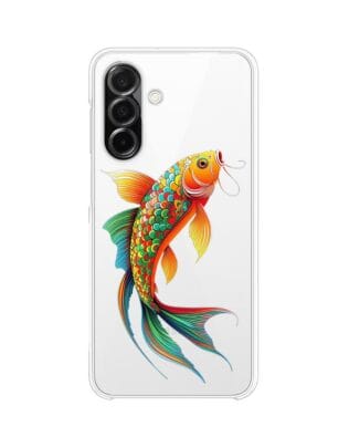 Etui do Samsung Galaxy A26 5G przeźroczyste, silikonowe Flexi, Dzika Mandala, Złota ryba