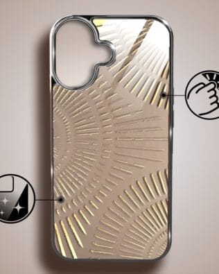 Etui do iPhone 16 Plus IBIZU Elite Glass z MagSafe Mistyczne wzory, Boski promień beżowe, czarne