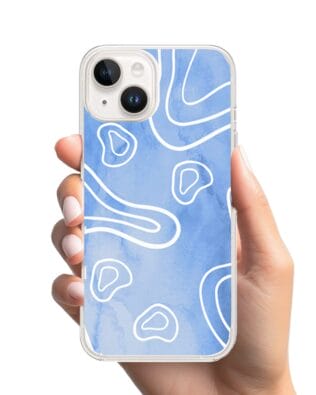 Etui do iPhone 13 Mini przeźroczyste, silikonowe Flexi, morski wzór