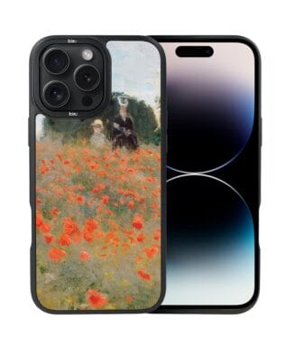 Etui do iPhone 14 Pro IBIZU DropGuard Matt z MagSafe, Claude Monet, pole maków