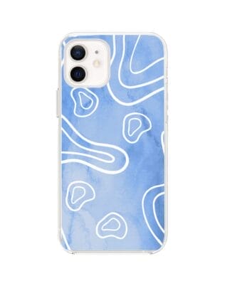 Etui do iPhone 12 przeźroczyste, silikonowe Flexi, morski wzór