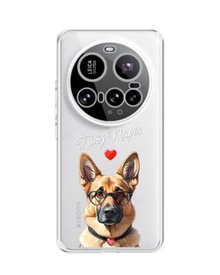 Etui do Xiaomi 15 Ultra przeźroczyste, silikonowe Flexi, Puppy Love, pies rasy Owczarek Niemiecki