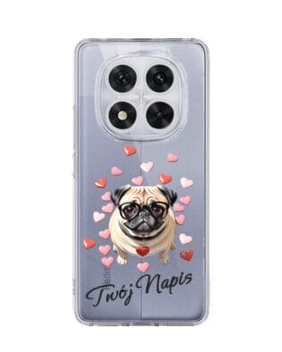 Etui do Xiaomi Redmi Note 14 Pro 5G przeźroczyste, silikonowe Flexi, Puppy Love, pies rasy Mops