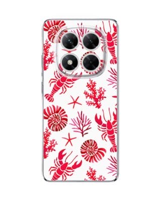 Etui do Xiaomi POCO X7 przeźroczyste, silikonowe Flexi, krab, muszle