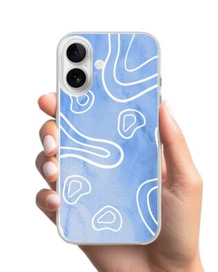 Etui do iPhone 16 przeźroczyste, silikonowe Flexi, morski wzór